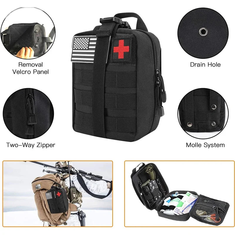 Erste-Hilfe-Kästen für den Außenbereich, multifunktionale Überlebensausrüstung, Notfallset, Trauma-Taschen, Camping, Wandern, Jagd, Abenteuertasche