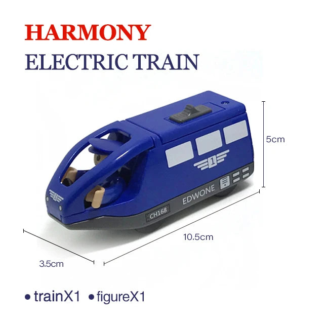 Elektrische Zuglokomotive Magnetisches Auto Druckguss-Modell Steckplatz passend für alle Marken Holzzugschienenbahn für Kinder Spielzeug W02