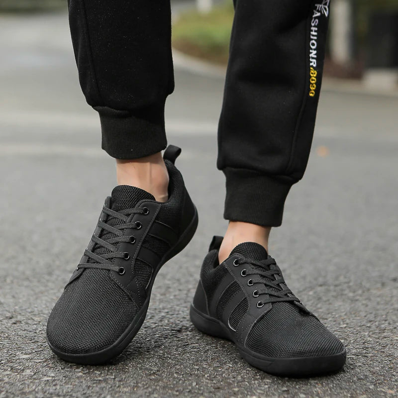 FANCYLEE Klassische Damen GAT Barfuß-Sneaker Retro Wildleder Minimalistische Walkingschuhe Weite Passform Zero Drop Freizeitschuhe Größe 36-41