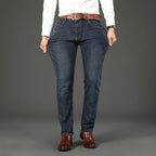 Wthinlee 8 Models Spring Autumn Business Jeans Men Casual Straight Stretch Fashion Classic Work Denim Trousers Brand Clothing