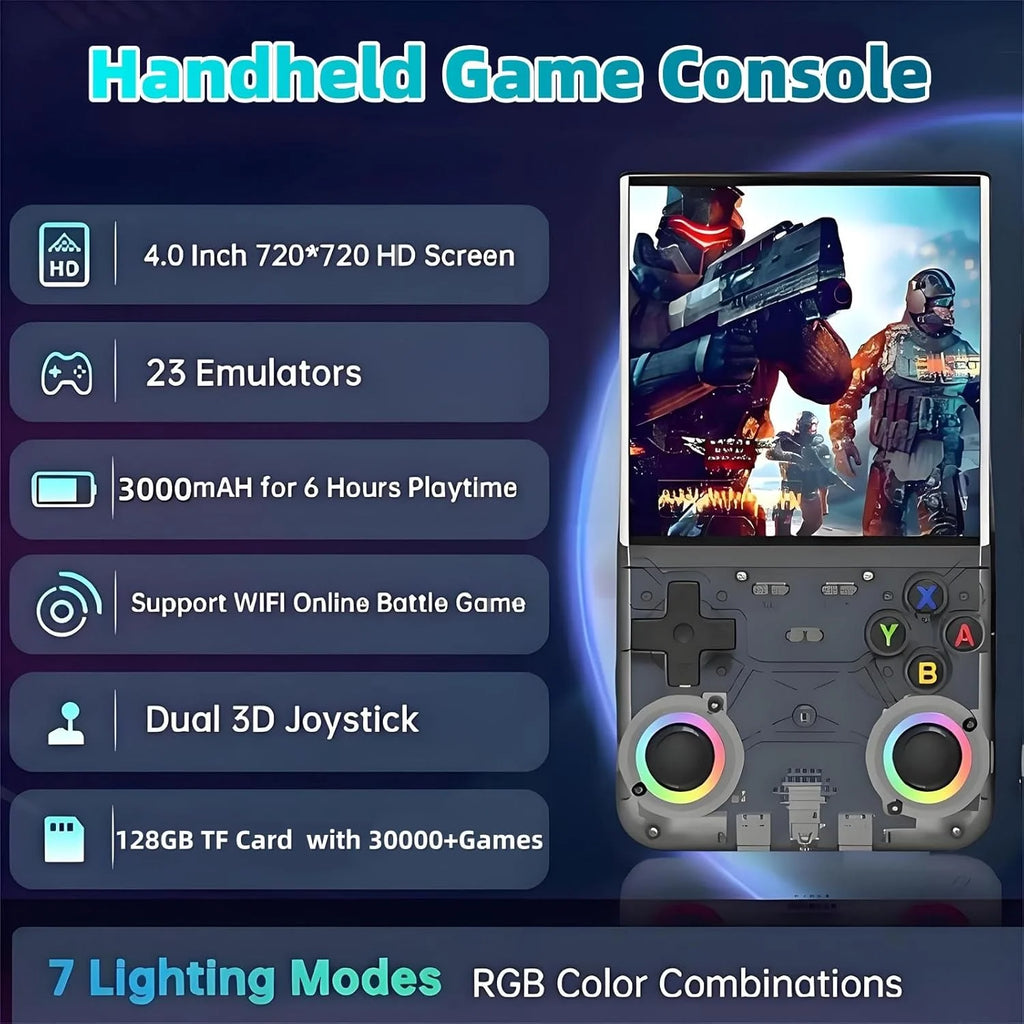 R36 Ultra Handheld WIFI Game Player 4 Zoll IPS-Bildschirm Open Source Retro Video Player 64G/128G Speicher bis zu 20000+ Spiele