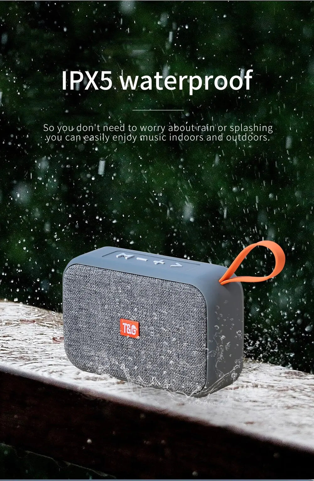 Lautsprecher TG506 Tragbare Mini Wireless Soundbar Bluetooth 5.0 Outdoor Indoor HIFI-Lautsprecher Unterstützung TF-Karte FM-Radio Wasserdicht