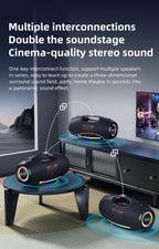ZEALOT-S89 250W Wasserdichter tragbarer Bluetooth-Lautsprecher, kabelloser Outdoor-Boombox-SubwooferDreifach passive Radiatoren-Tiefer Bass
