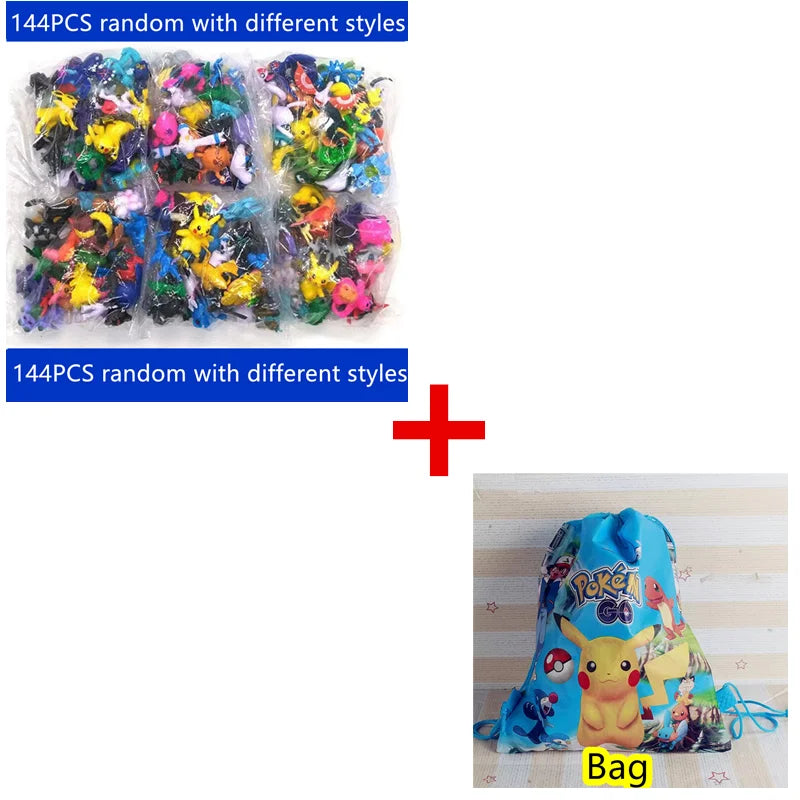 144 Anime Stil Actionfigur Modell Pokémon Figur Spielzeug Ornament Dekoration Sammlerstücke Spielzeug für Kinder Weihnachtsgeschenk