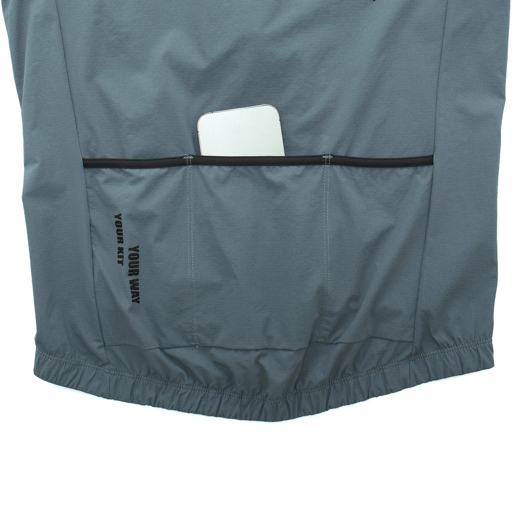 YKYWBIKE Herren Radsport Gelit Thermo-Fleece Fahrrad Windjacke Ärmellose Weste Winddicht Wasserdicht Radfahren