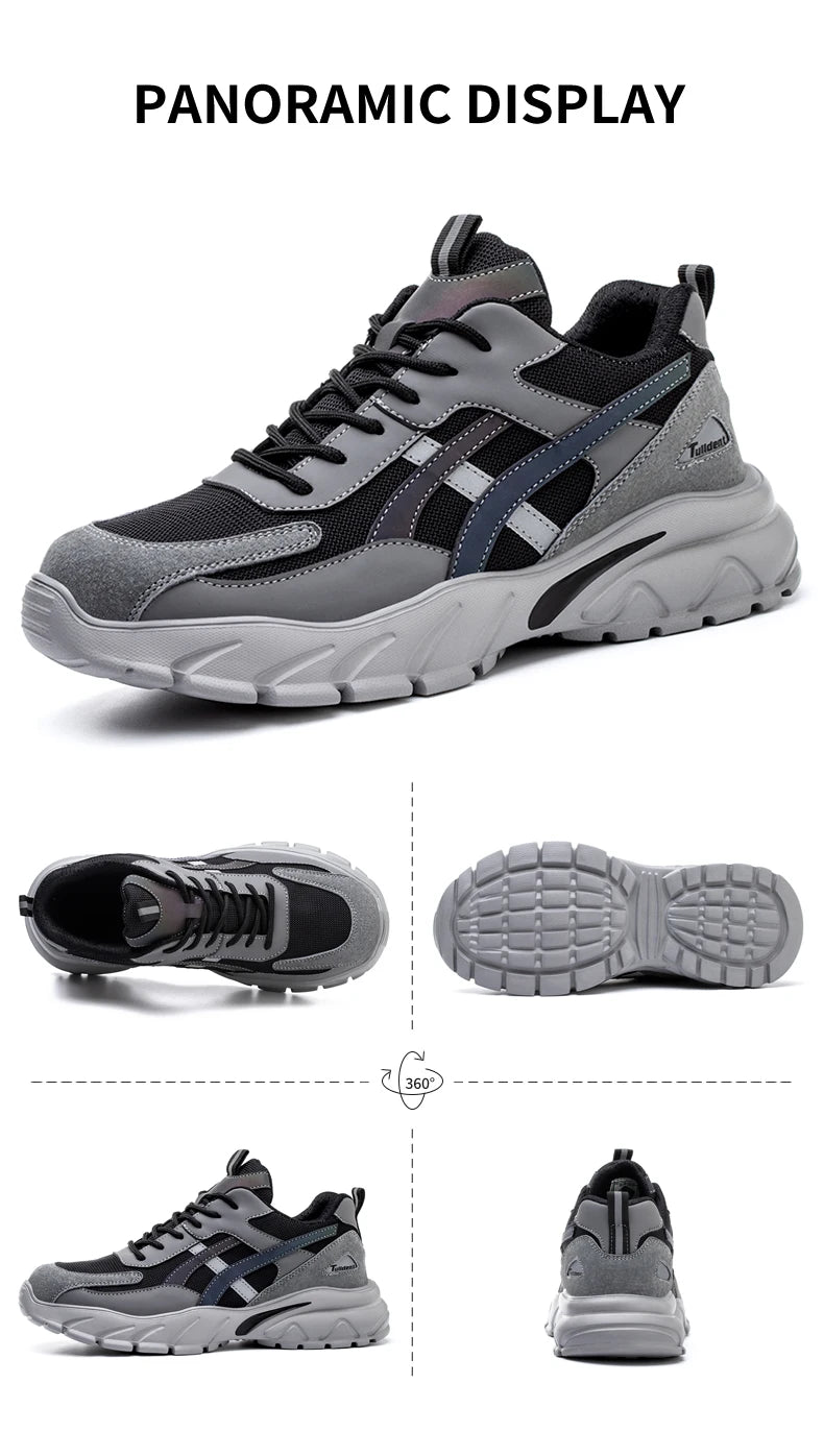 Herren-Sicherheitsschuhe, durchtrittsichere Arbeits-Sneaker, leichte Arbeitsschuhe, Herren-Stahlkappenschuhe, Sicherheitsstiefel, unverwüstliche Schuhe