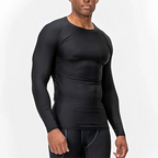 Einfache Frühling Herren Training Sport T-Shirts Schnelltrocknend Eng Anliegend Langarm Kompressionsshirt Sportbekleidung Fitness-Shirts