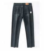 Herren Baggy Jeans Frühling und Herbst Lässige Gerade Stretch Vielseitige Weite Business Denim Hose Bequeme Loose Hose
