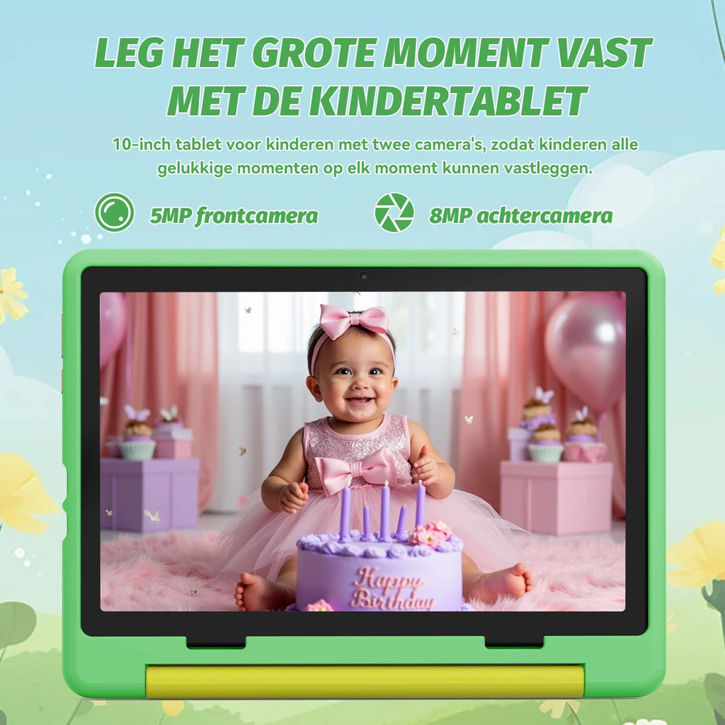 Kinder-Tablet 10 Zoll Android15 20GB RAM 64GB ROM 128GB erweiterbar 5000mAh 8-Core WiFi Bluetooth Kindergeschenk KIDOZ Kindersoftware