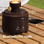 Retro Lampen-Stil Kabelloser Bluetooth-Lautsprecher mit Tragbarem FM-Radio und USB-Anschluss Bluetooth 5.3 Geeignet für Camping, Heimdekoration