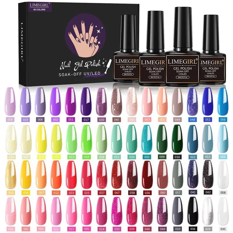 20-Farben-Nageldesign-Set mit LED-Licht, Nagelfeile, Poliermaschine, Glitzer-Diamant-Werkzeugset für den professionellen und privaten Gebrauch