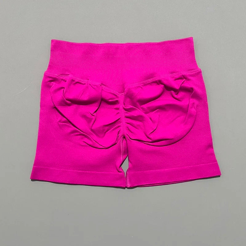 HISTELLO Impacts Shorts 4.5" Women Fitness Sports Biker Shorts Low Waist Gym Short Workout Scrunch Butt Yoga Seamless Leggings