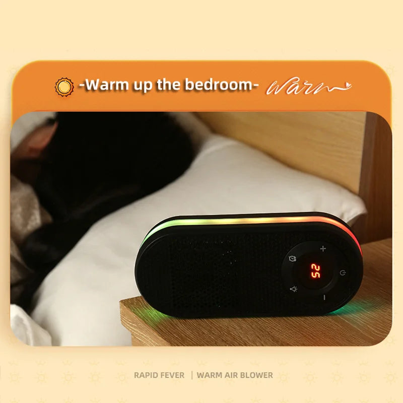 Small Wall Mounted Fast Heating Space Heater with Night Light & Overheat Protection for Home Office Bedroom Study 2026