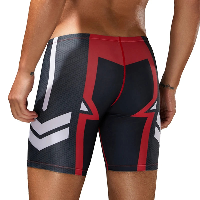 Herren Schnelltrocknende Boxer-Badehose mit Bundzug zum Surfen, für Strand, Sand, Thermische Badeshorts