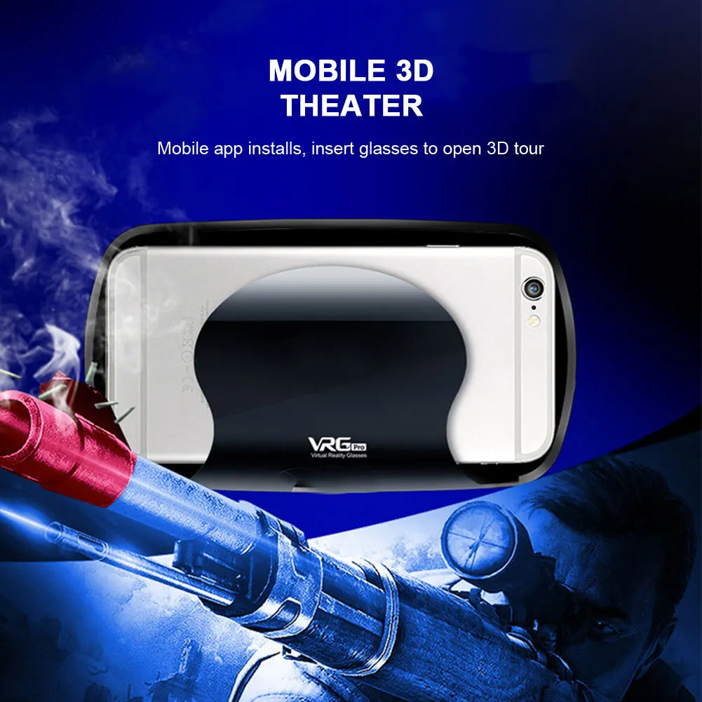 Virtual Reality 3D VR Headset Smart Glasses Helm für Smartphones Handy Mobile 7 Zoll Linsen Fernglas Brille Geräte