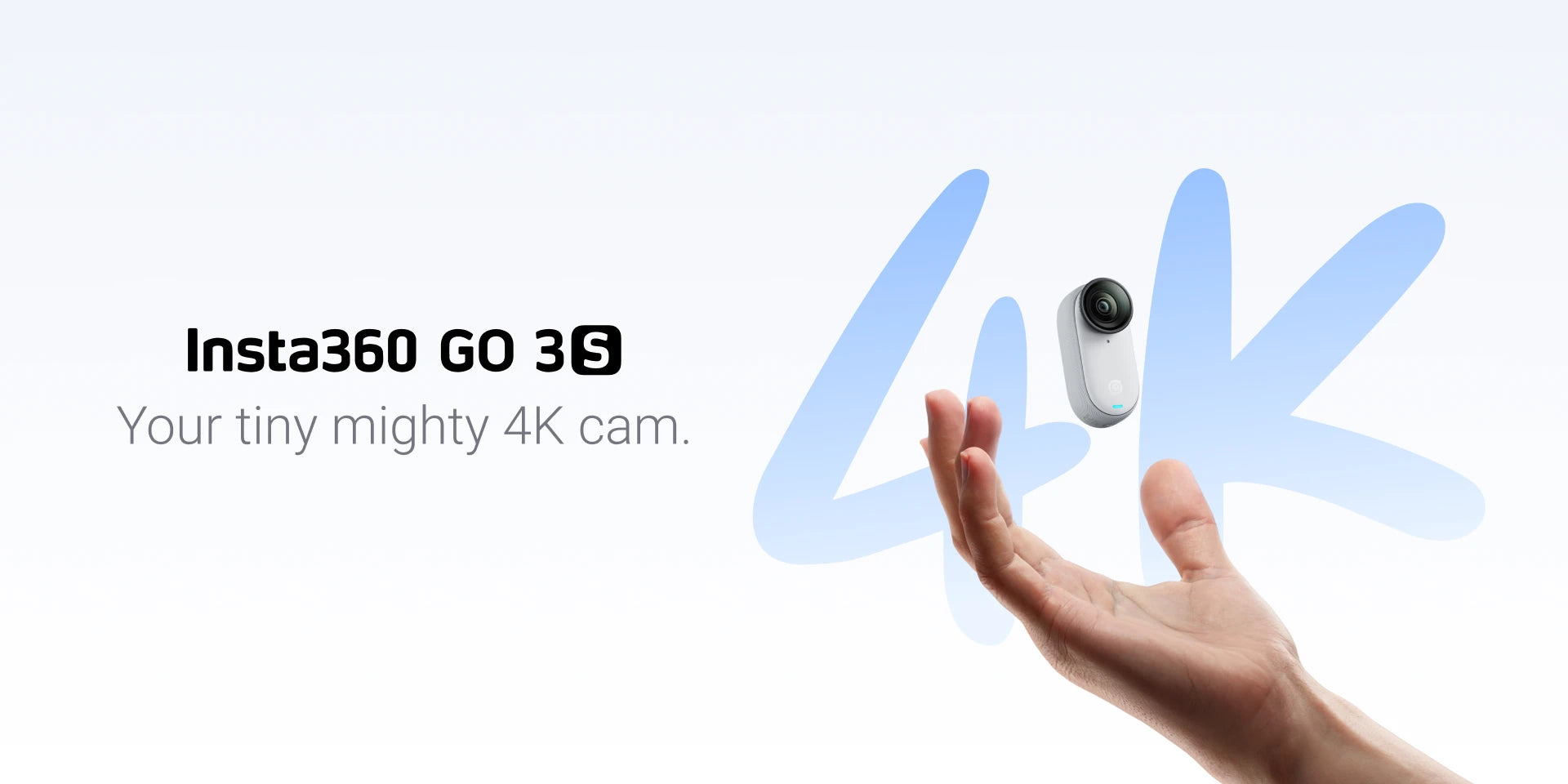 Insta360 Neue GO 3S - 4K Winzige Kamera, Tragbar und Vielseitig, Freihändig, POV, Überall Montierbar, Stabilisierung
