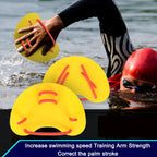 Silikon-Schwimm-Korrektur-Handflossen Leichte Wassersporthandschuhe Paddel Tragbare verstellbare Hilfs-Lehrzubehör