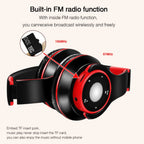 Bunter Stereo-Audio-MP3-Bluetooth-Kopfhörer, kabellos, mit SD-Kartenunterstützung und Mikrofon, 20 Stunden Wiedergabe