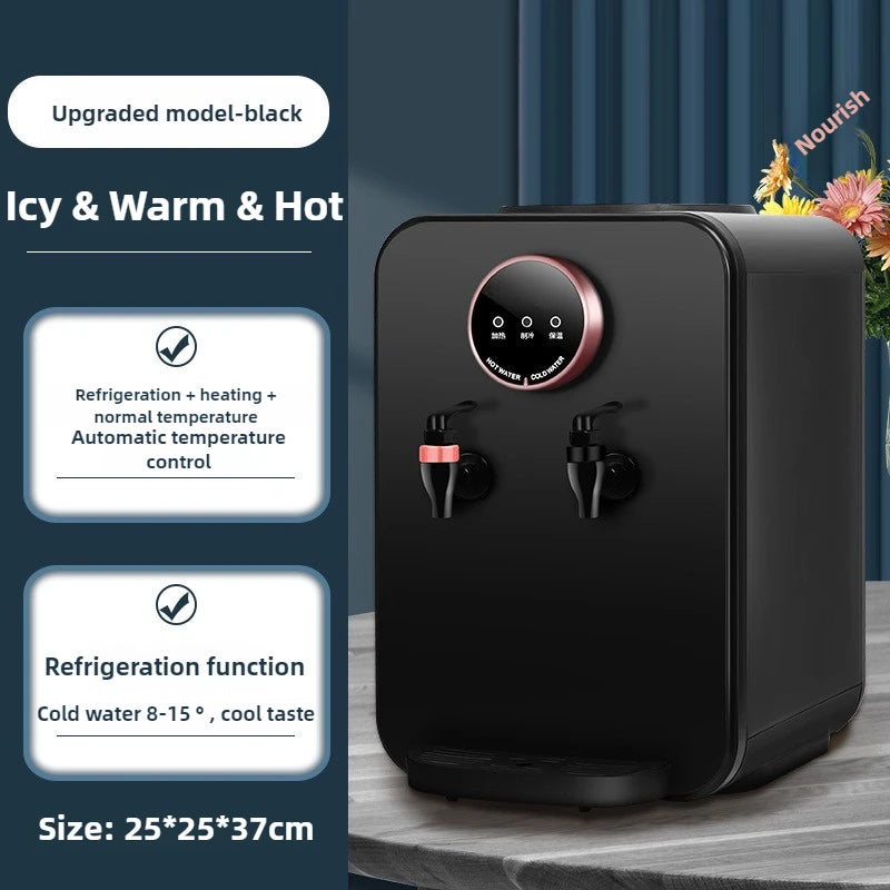 110V 220V Tisch-Kalt-/Heißwasserspender, Haushalts-Eis- & Warm- & Heißwasserbereiter mit automatischer Temperaturregelung