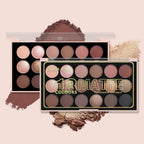 18-Farben-Lidschatten-Palette – Perlglanz, Matt, feiner Schimmer, Glitzer, Erdtöne, langanhaltend, hochpigmentiert