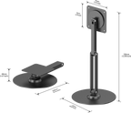 UPERFECT Metal Magnetic Bracket VESA 2 IN 1 Stand Max Support 19" Portable Monitor with Adjustment Holder For 7"-19" Dispalys