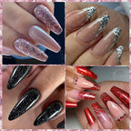 LILYCUTE 15ml Verlängerungsgel-Nagellack-Set Quick Nail Prolong mit Verlängerungsform-Nagelspitzen Acryl-Lösung Maniküre-Werkzeug-Kit
