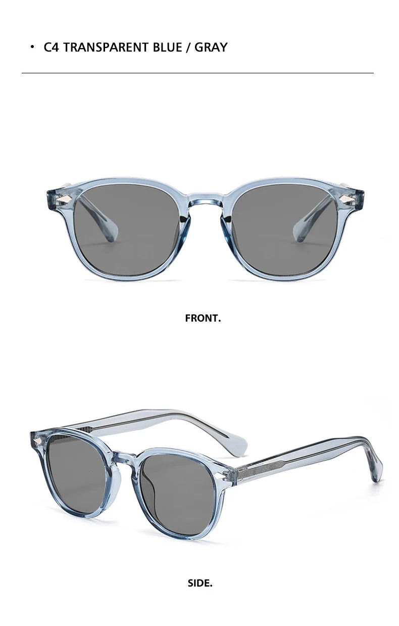 O-Q CLUB Retro Runde Herrensonnenbrille Damen Sonnenbrille Frau UV400 Lunette Zonnebril Dames Polarisierte Gläser Mann Brille Vintage