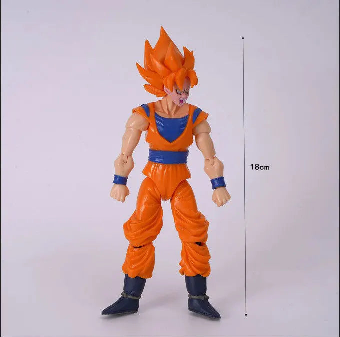 12-18CM Anime Dragon Ball Z Super Saiyajin Son Goku Broly Vegeta Anime Actionfigur Modell Geschenke Sammlerfiguren für Kinder
