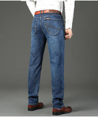 WTHINLEE Business Herren Jeans Casual Straight Stretch Mode Klassische Blaue Arbeits-Denim-Hosen Herren Markenbekleidung Größe 28-40