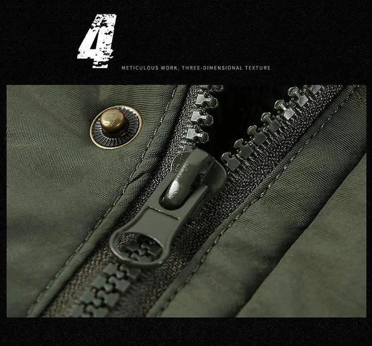 Herren Winterjacke Fleece-Futter Outdoor Parka Mantel Kapuzen-Windbreaker Militär Dick Warme Oberbekleidung Große Größe 6XL Multi-Taschen