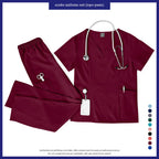 Niaahinn Scrubs Uniforms Sets Großhandel Medizinische Kasacks Stretch-Anzug Gesundheitswesen Pflegeuniform Unisex OP-Kasacks Damen Herren