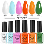 LILYCUTE Nagelgel-Politur-Set, Rosa Grün, Frühling, DIY-Nagelkunst-Design, lang anhaltend, Soak Off UV Gel, Maniküre, Malgel, Vernis-Kit