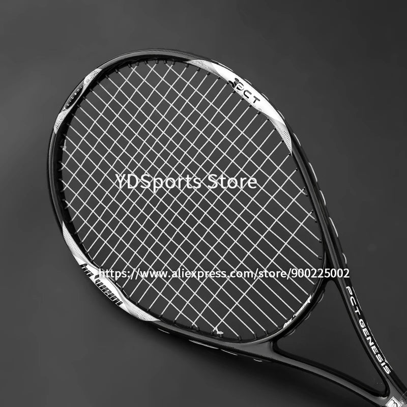 Hochwertiger Tennisschläger aus Carbon-Aluminiumlegierung, besaitet, für Erwachsene, 4-1/4 Zoll Griffstärke, inklusive Schlägertasche, für Herren und Damen