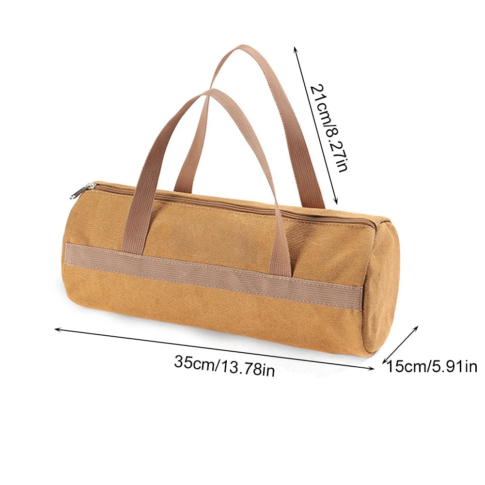 Camping-Werkzeug-Aufbewahrungstasche mit großer Kapazität, zylindrische Zeltpflocktasche, leichte Zeltherings-Bodennagelhaltertasche für Outdoor-Camping
