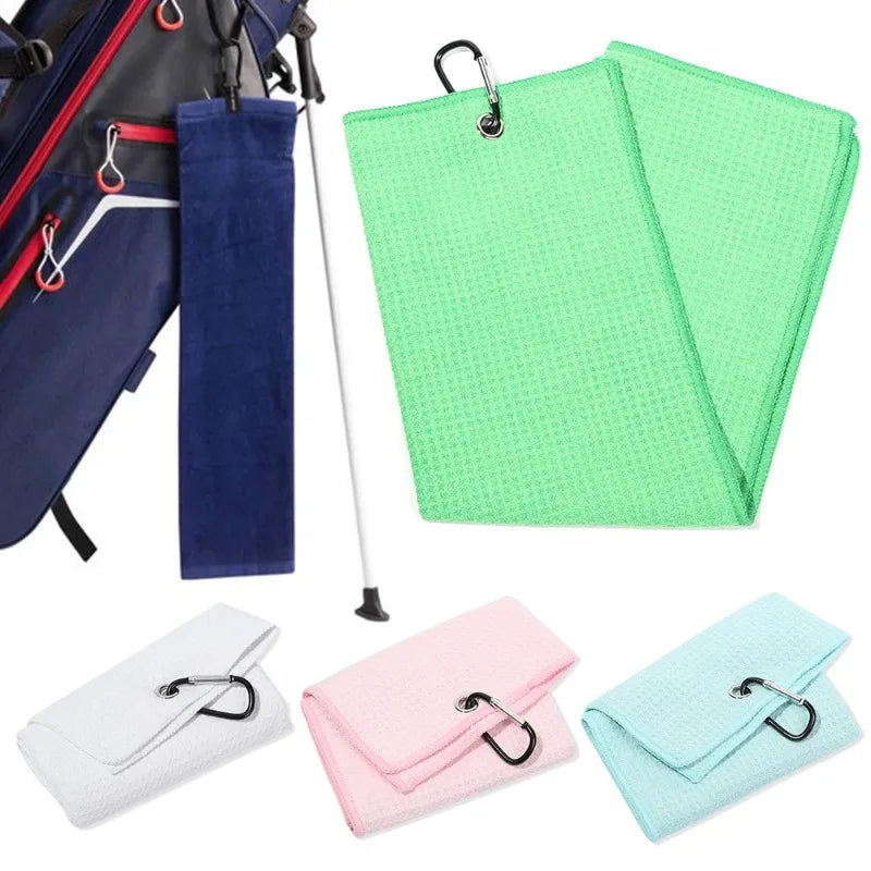 40*60CM Baumwolle Hohe Wasseraufnahme Mikrofaser-Reinigungstücher Golftuch mit Karabinerhaken Reinigt Schläger Golf Trainingshilfen