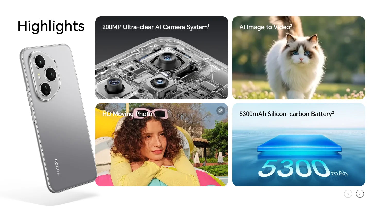 HONOR 400 Pro 5G, EU-Version, 5G Smartphone, 200MP Ultra-Clear AI Hauptkamera, Qualcomm Snapdragon 8 Gen 3, 5300mAh Akku