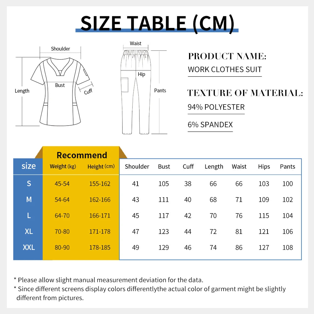 Niaahinn Scrubs Uniforms Sets Großhandel Medizinische Kasacks Stretch-Anzug Gesundheitswesen Pflegeuniform Unisex OP-Kasacks Damen Herren