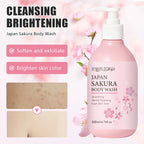 Sakura Duschgel Lang anhaltende Feuchtigkeit Glatt Langanhaltender Duft Sanfter Schaum Körperreinigung Badeprodukt 200ml