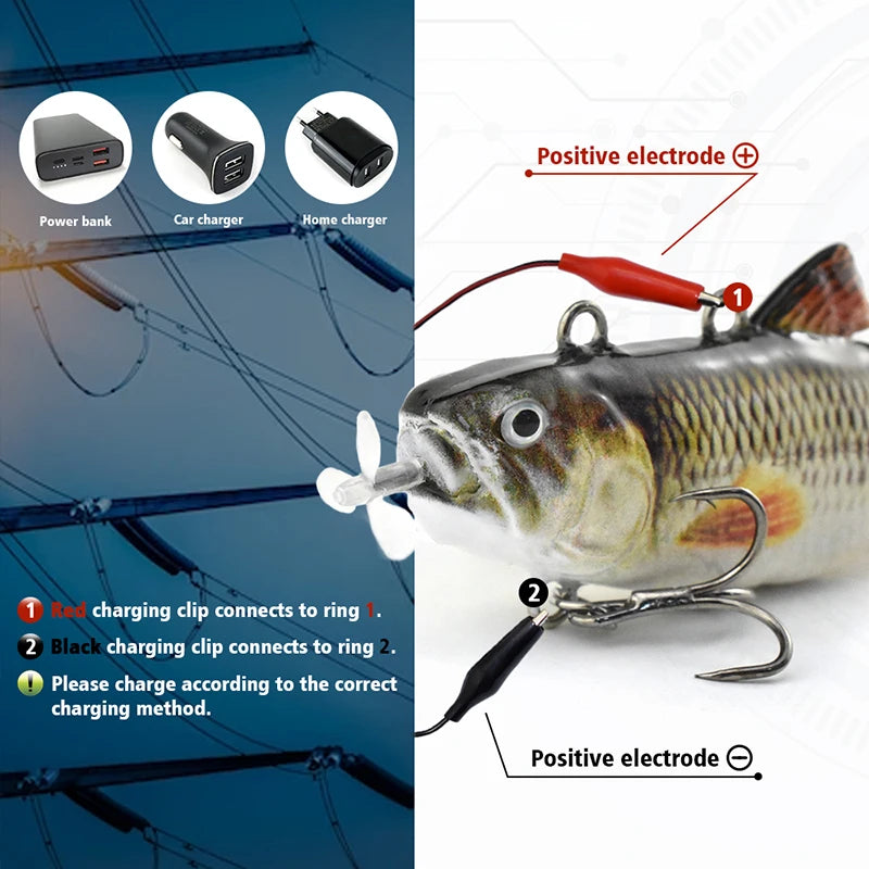 Automatischer Swimbait, elektrischer, robotergesteuerter Angelköder, 4-Segment, automatisch, mehrteiliger Köder, USB-wiederaufladbar, Wobbler, Pesca-Zubehör