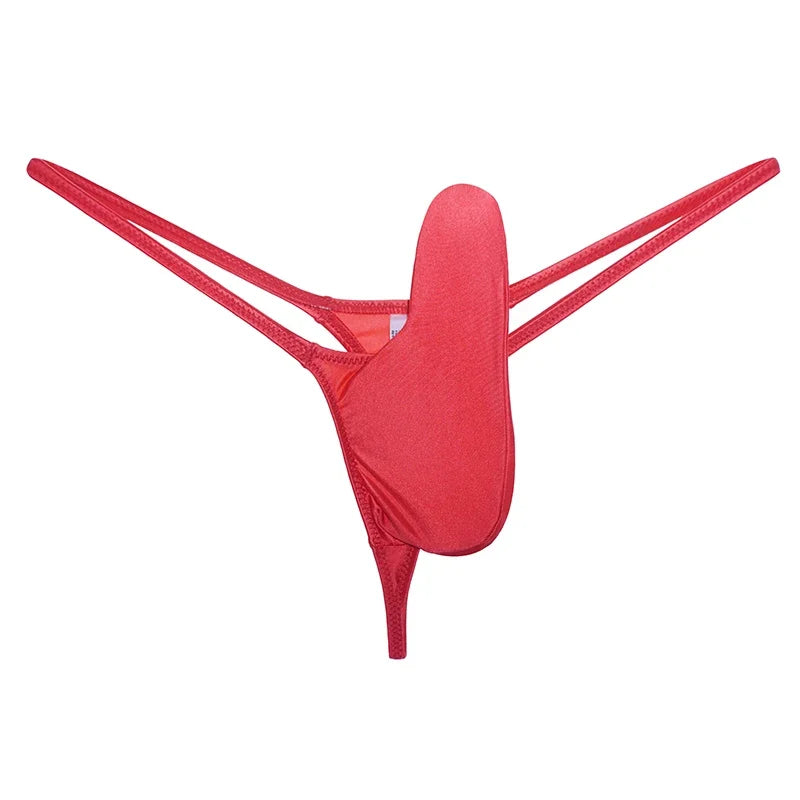 YAULAANG Sexy Herren Glanz Gay Unterwäsche Öliger G-String Tanga Glänzend niedrige Taille Hohe Elastizität Herren Dessous