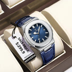 POEDAGAR Top Luxus Quadratische Herrenuhr Datum Wasserdicht Leuchtend Herren Armbanduhr Hochwertige Leder Herren Quarzuhren+Box Reloj