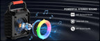 T17-T Karaoke-Maschine und Bluetooth-Kopfhörer, tragbarer Lautsprecher mit LED-Lichtern für Kinder und Erwachsene, unterstützt Bluetooth/USB/TF/AUX