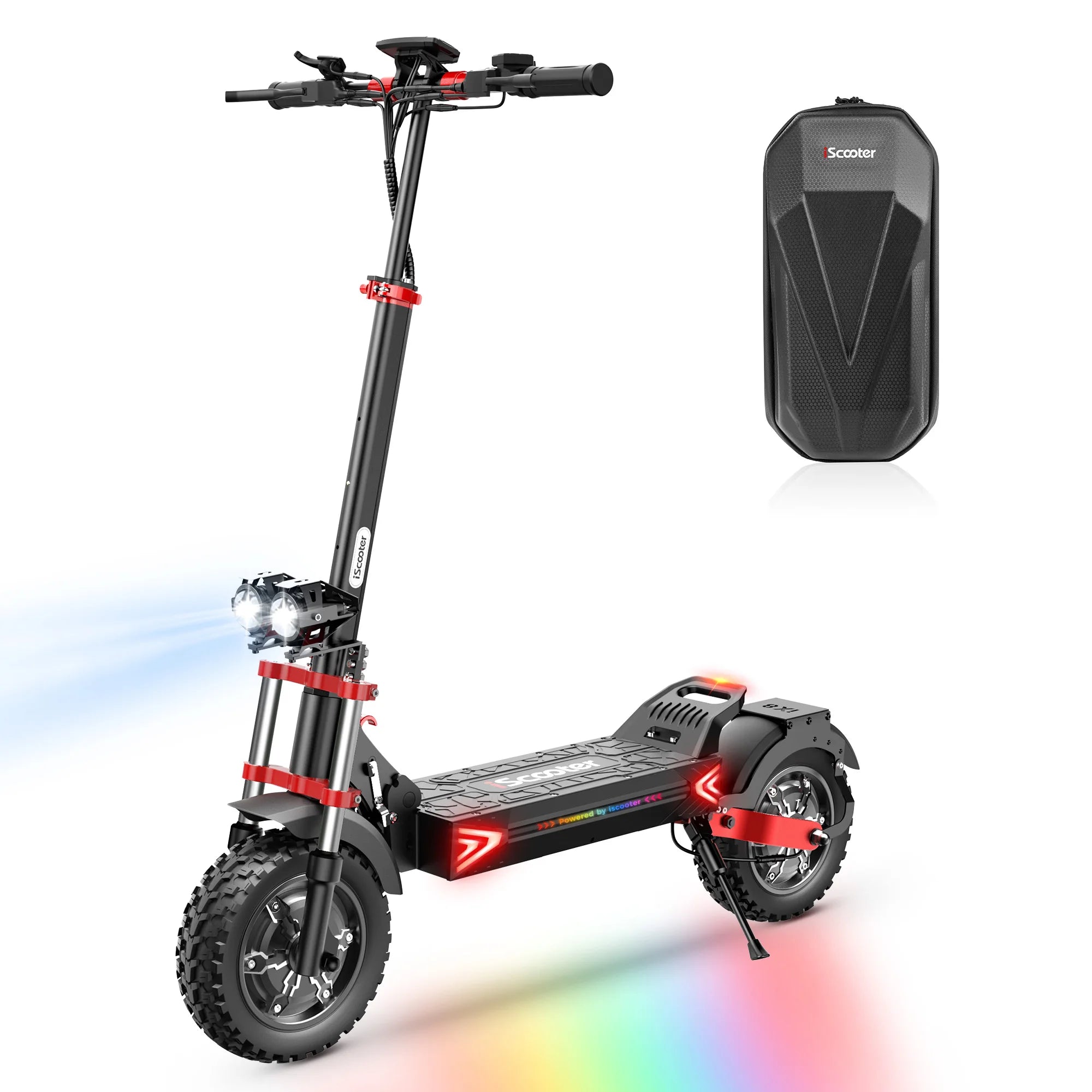 iScooter iX8 Erwachsenen Elektroroller 2400W Motor 48V20Ah Akku 12 Zoll Offroad-Luftreifen Faltbarer E-Scooter