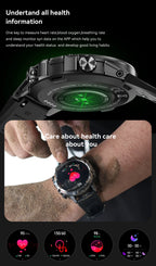 MEVADEN Steel 1,39 Zoll Herren Luxus-Smartwatch Bluetooth Anruf Sport-Fitness-Tracker Gesundheitsmonitor Smartwatch für Männer MD52