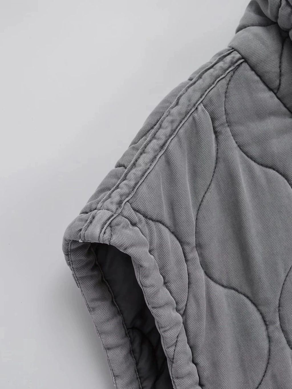 Herbst Winter Damen Stehkragen Leichte Ärmellose Baumwollweste Damen Taschendekoration Tanktop