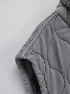 Herbst Winter Damen Stehkragen Leichte Ärmellose Baumwollweste Damen Taschendekoration Tanktop