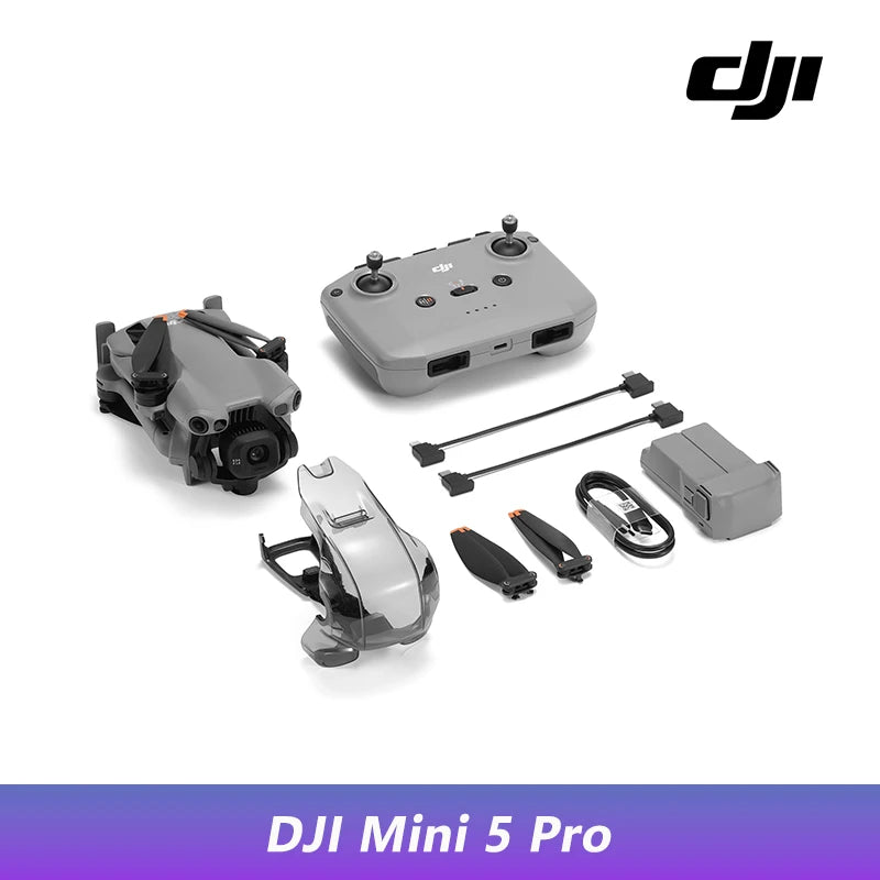 DJI Mini 5 Pro Ultraleichte & faltbare Kameradrohne 1-Zoll-CMOS Omnidirektionale Hinderniserkennung ActiveTrack 360° 225°-Gimbal-Rotation 20 km Übertragung 4K Drohne für Anfänger C0