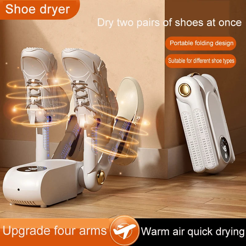 220V Schuhtrockner Elektrischer Zeittrockner Ausziehbar Schnelles Trocknen UV-Sterilisation Haushalt Reise Faltbare Schuhe Stiefel Socken Handschuhe