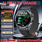 EKG High-End Gesundheits-Smartwatch Herren Blutdruck Lipide Blutsauerstoff Körperanalyse Harnsäure Gesundheitstracker Smartwatch Herren Damen