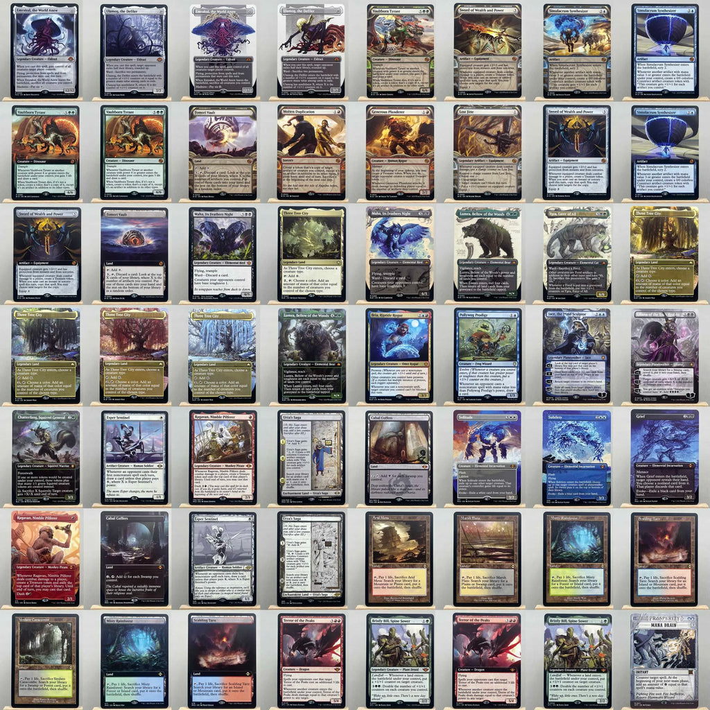 BIG MH3 OTJ OTP HOLO7-Ⅰ01 Tcg Karten-Proxys Magical Simulacrum Synthesizer und Power Vaultborn, der Tyrann Ulamog, die Sammel